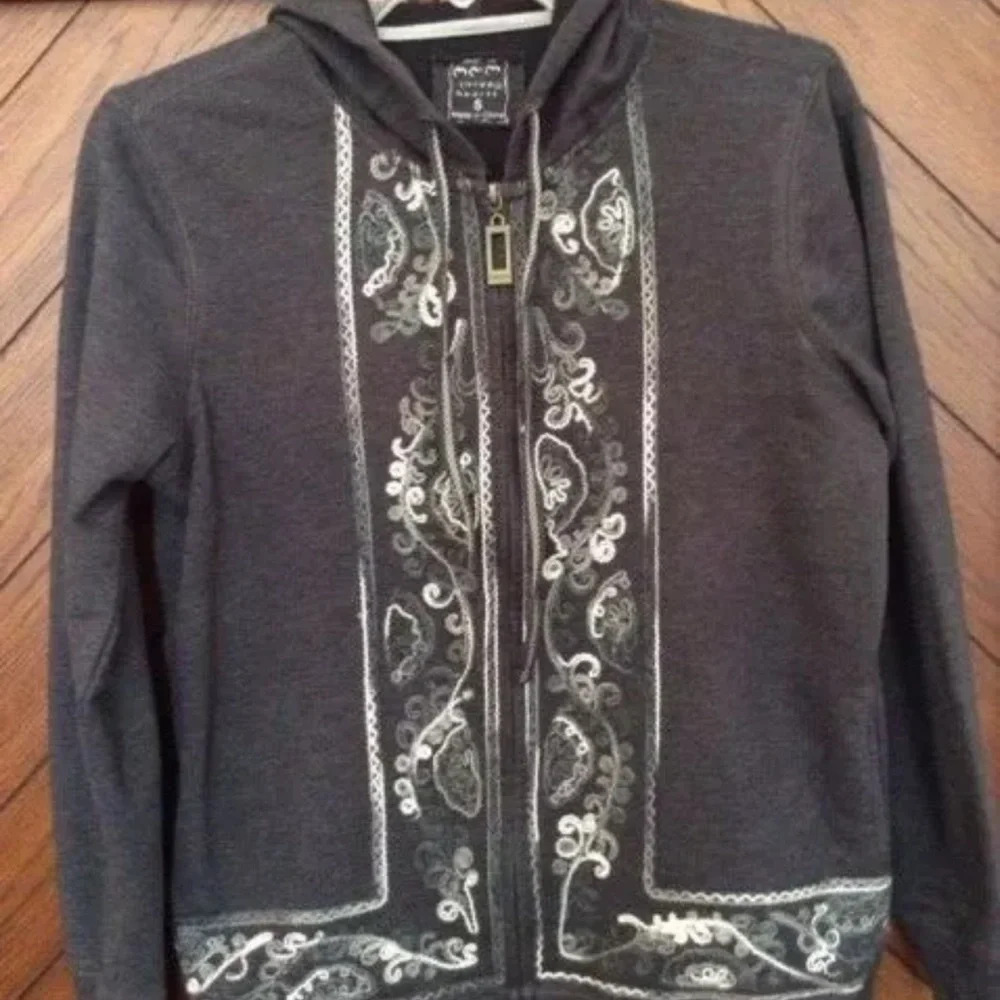 BOHO Embroidered Hoodie, Size Small, NWOT - Picture 6 of 6